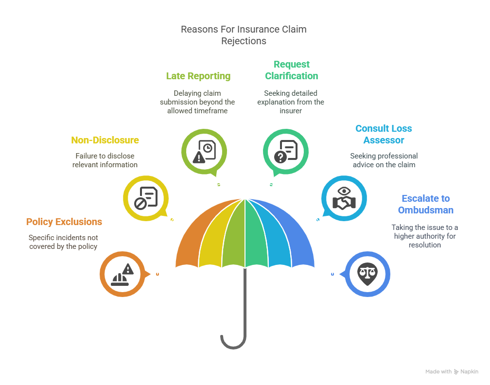 water damage claim rejections